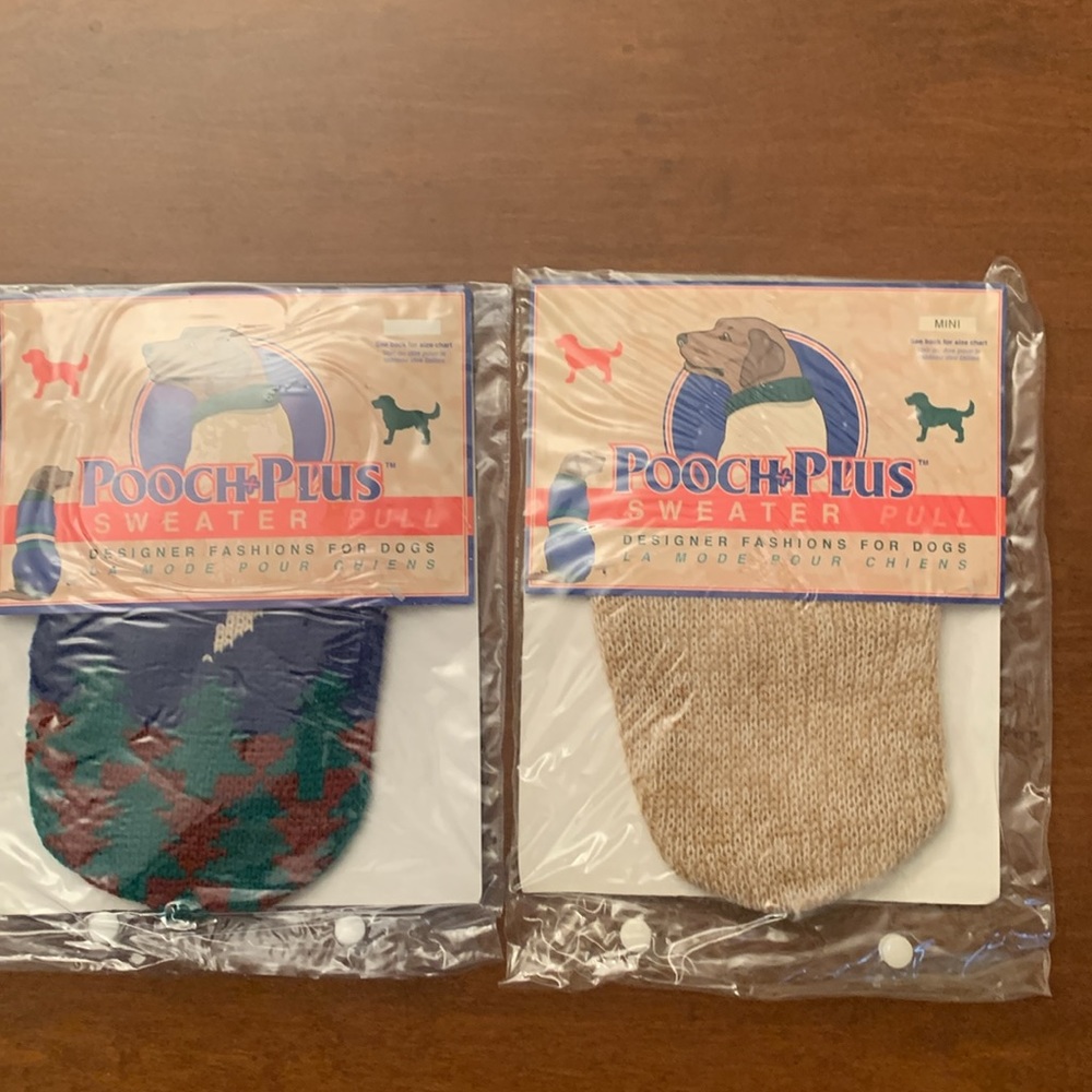 Pooch Plus Dog Sweaters, 2 Pack, Size XXS